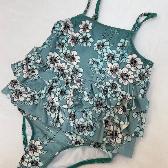 Mini Rodini Floral Ruffle Swimsuit - Picture 2 of 5